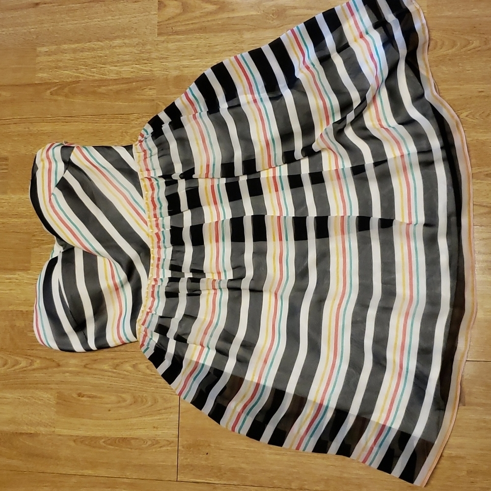 NWT Minuet striped strapless dress sz small